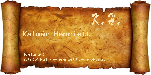 Kalmár Henriett névjegykártya